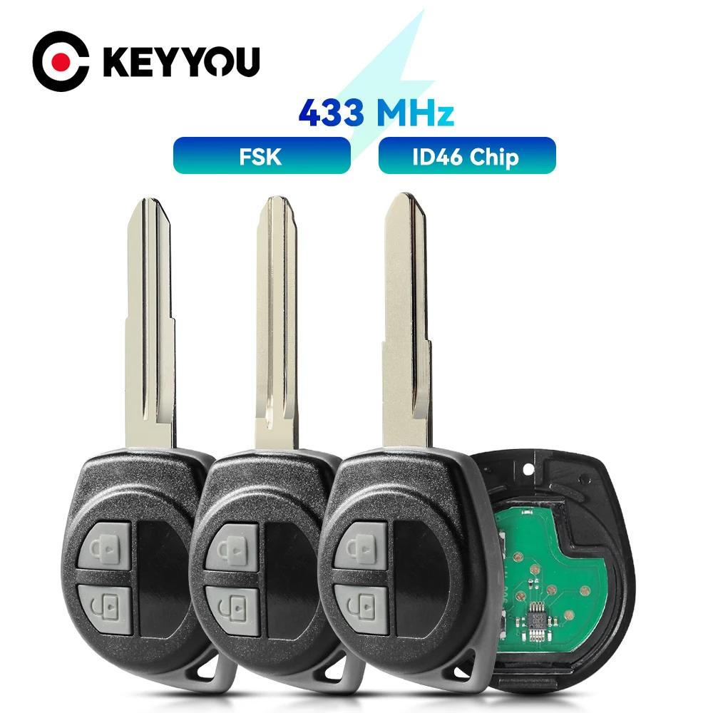 KEYYOU Ű Ʈ SX4 ALTO Vitara Grand Vitara Ignis JIMNY ÷ 433Mhz FSK ID46 Ĩ ڵ  Ű H133R SZ11R TOY43